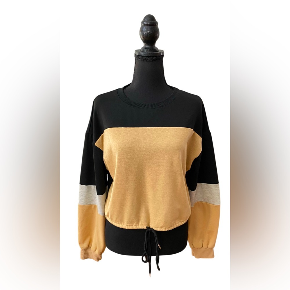 Weepinlee: Cropped Sweatshirt with Adjustable Drawstring waist